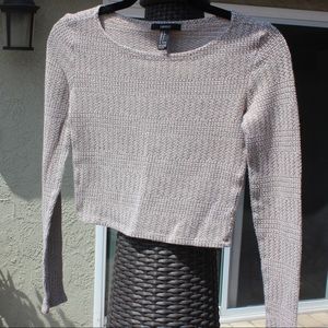 Cropped cream long sleeve